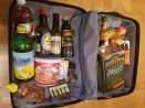 suitcase with condiments